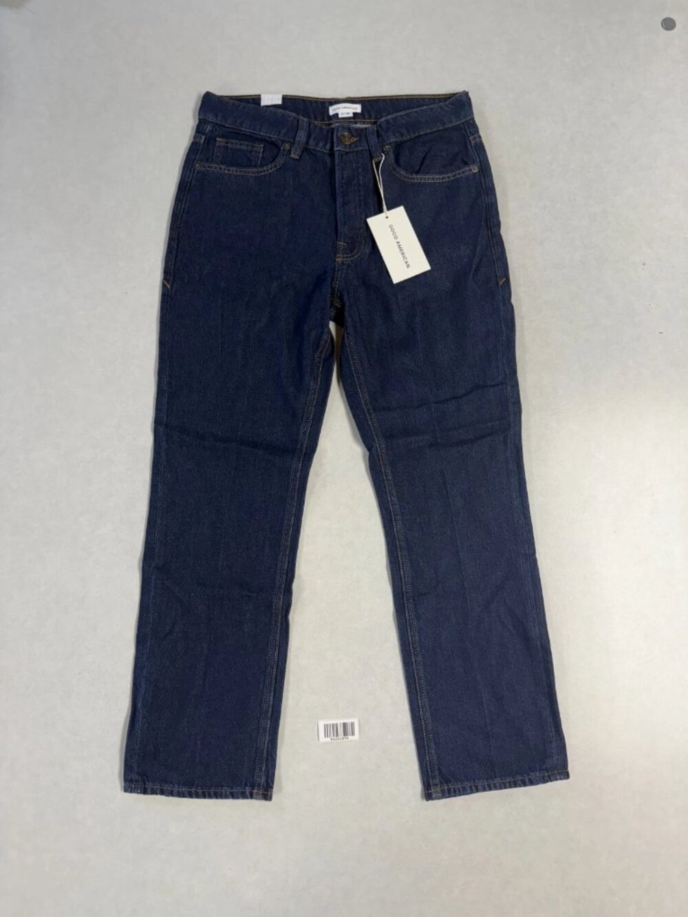 New Good American Womens Straight Leg Jeans Indigo Blue Size 0/25